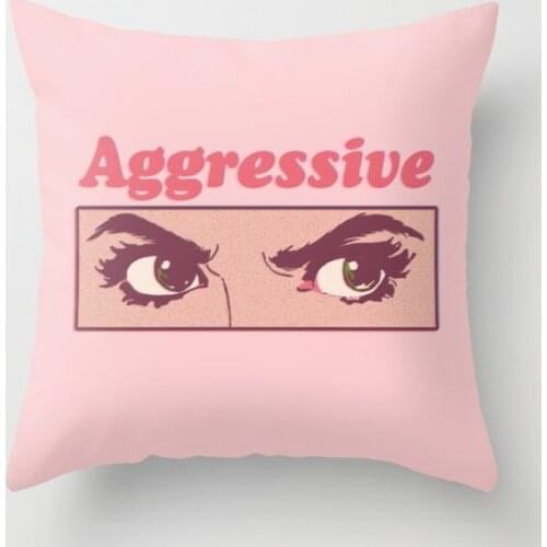 45*45CM Home Supplies Simple Fashionable Nordic Girl Heart Pink Peach Skin Pillowcase Cushion Pillowcase