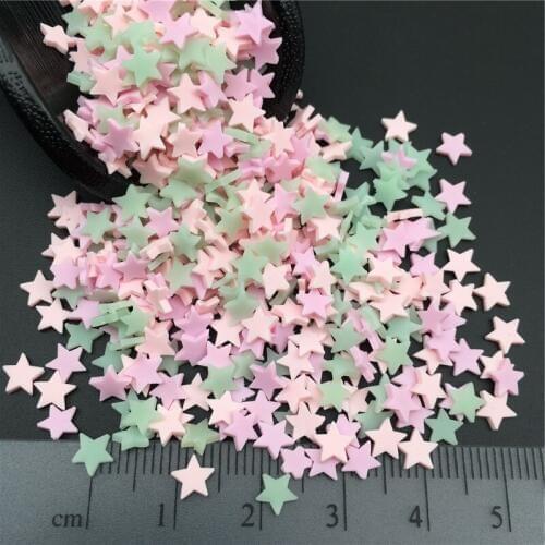 50g Star Mix Polymer Clay Sprinkle For Kids Diy,Soft Clay For Craft Clay/Nail Art/Scrapbook Decoration DIY, Filler