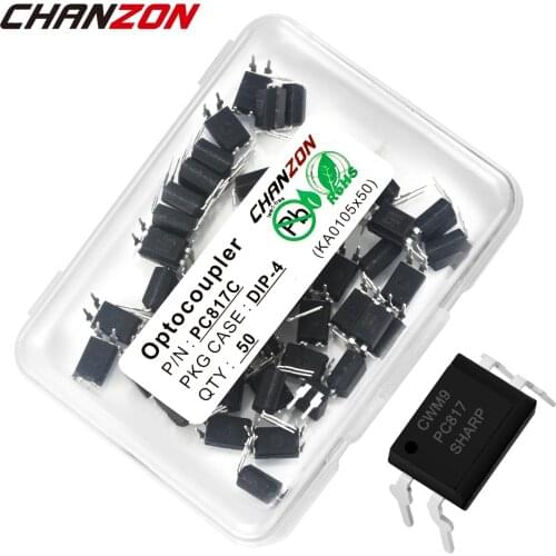 50PCS PC817 PC817C 817 817C EL817 5v Optocoupler FL817C PS817C DIP4 DIP Opto Coupler New and Original Optical Isolation IC Chip