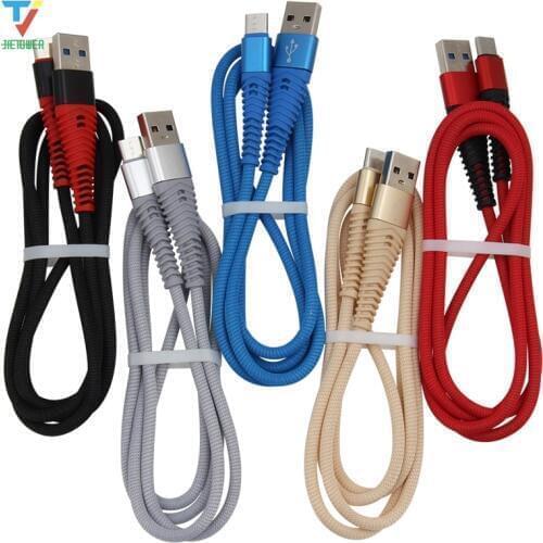 500pcs/lot High quality 1M Mermaid Braided Data Cable Type-C Micro 5pin 8pin Cable Date Sync Charger Cable for iphone Sumsung