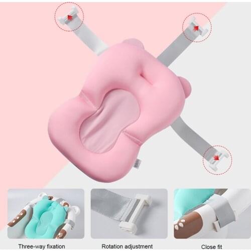 Baby Shower Bathtub Net Pad Standing Type Floating Newborn 0-2 Year Old Supplies Rack Accessories Mat Bebe Tub Set Cushion