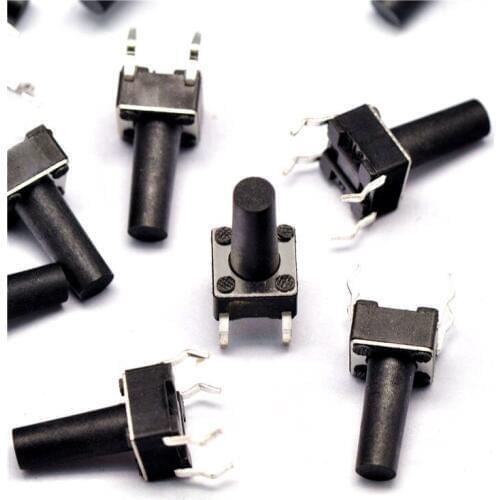 Free shipping 6 * 6 * 12MM 4 vertical feet touch switch micro switch / button switch ( 400 )