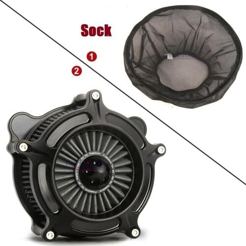 Fit For Harley 1991-2003 XLH883 Sportster XL883 XL1200 IRON 883 1991-2020 Black turbine Air Cleaner Grey Intake Filter Rain Sock