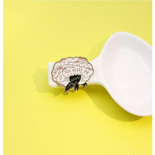 Pure, noble and innocent love Enamel Pins White flower Lapel Brooches For girl lover female Festival gift Badge brooch