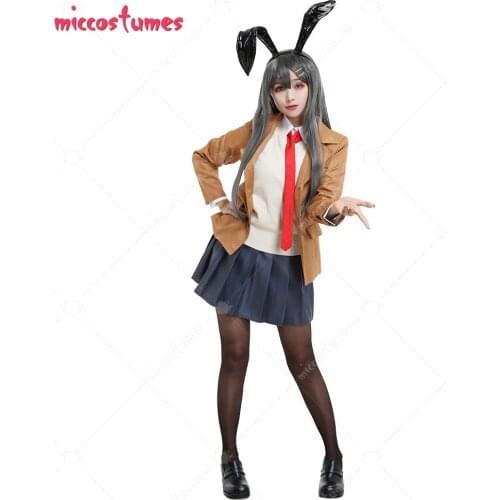 Rascal Does Not Dream of Bunny Girl Senpai Sakurajima Mai School Uniform Cosplay Costume