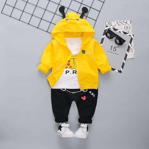 Infant Clothing Sets Autumn Spring Clothes Set For Newborn Baby Boys Tracksuit Hoodie+t-shirt+Pant 3pcs Outfit Kids Costume