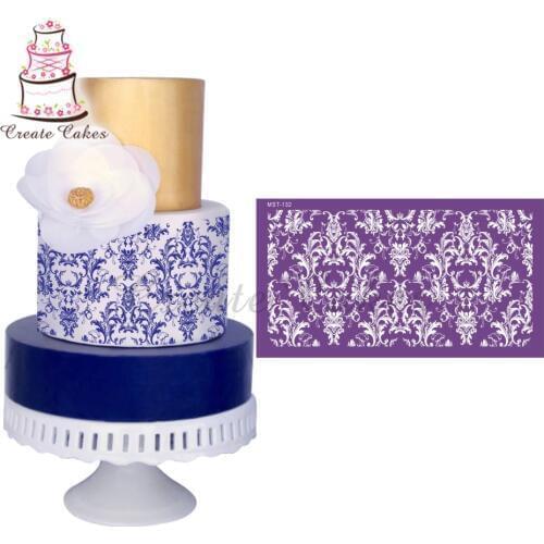 Lace Design Cake Stencil Royal Mesh Stencils For Wedding Cake Border Stencils Fondant Mould Cake Decorating Tool Cake Mold