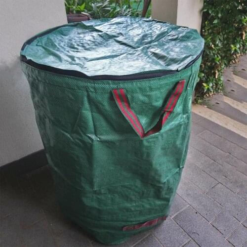 Reusable Yard Waste Bags Leaf Storage Bags Garden Trash Container Garbage Bag Heavy Duty Garden Waste Bag With Lid