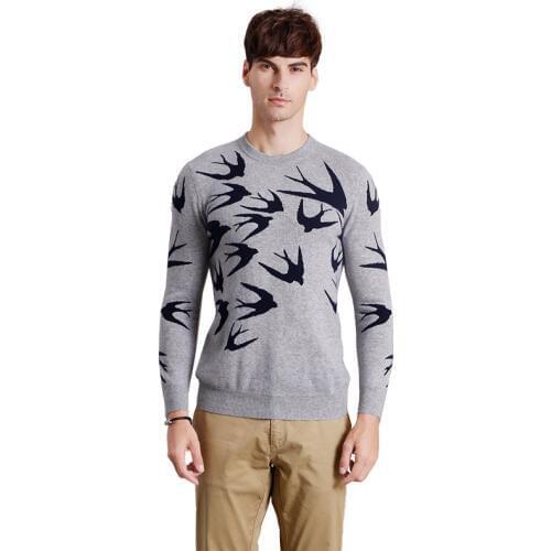 ZHILI Mens Slim Fit Sleeve Long Pullover Cashmere Sweater