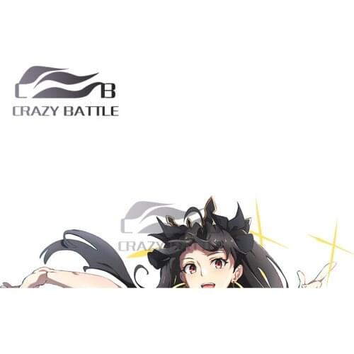 Crazy Battle 13cm x 3.5cm Fate Grand Order Ishtar Car Stickers Bumper Surfboard Decal Occlusion Scratch Cartoon Decoration