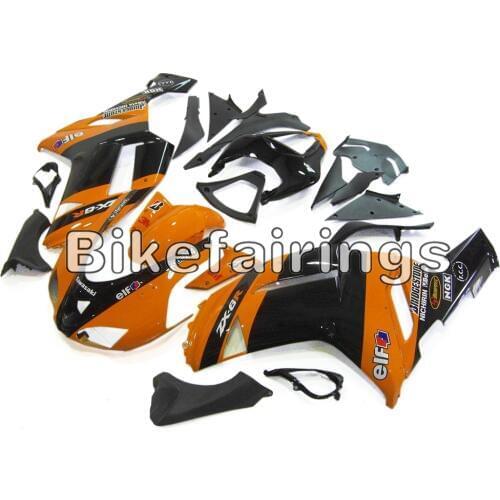 Orange Black Body Frames Plastic Motorcycle Hulls Fit For ZX-6R 2007 2008 07 08 ZX636R 636 ABS Injection Bodywork Kit