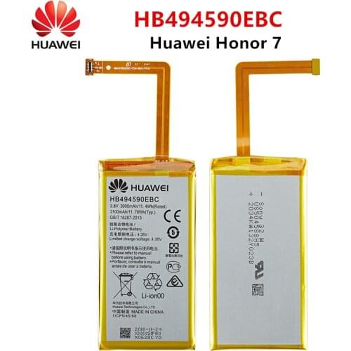 Hua Wei 100% Orginal HB494590EBC 3000mAh Battery For Huawei Honor 7 Glory PLK-TL01H ATH-AL00 PLK-AL10 Replacement Batteries