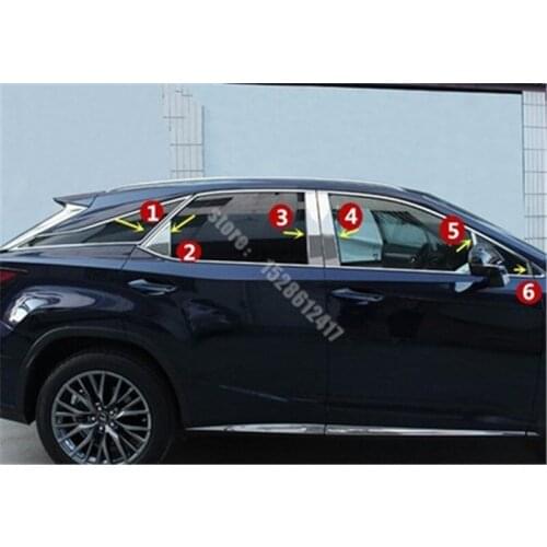 Stainless steel front windshield trim strip, window trim strip Car Styling For Lexus rx300 rx450hL 2016-2018