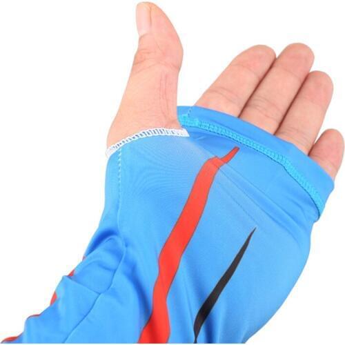 Fishing Gloves Men Summer Outdoor Arm Sleeve Long 44 CM Anti UV Car Driving Mittens Fingerless Gloves Fishing Tools Color Random