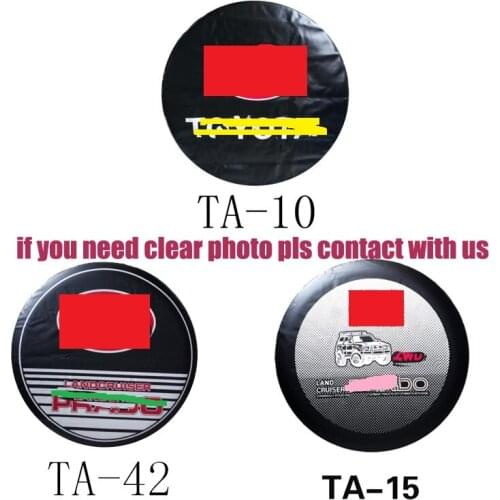 PVC Leather Spare Tire Cover 14" 15" 16" 17" Inch waterproof tyre Protector For TOYO