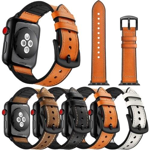 Vogue Genuine Leather Plain Weave Strap for Apple Watch Band Series 6 SE 5 4 3 2 Replacement Bracelet 44mm 40mm 42mm 38mm Belt