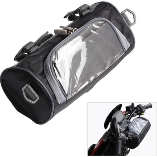 1PC New And High Quality Motorcycle Front Handlebar Fork Storage Bag Container Fabric Waterproof Moto Zipper Package