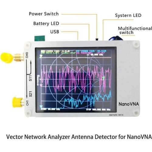 Hugen White NanoVNA Vector Network Analyzer Antenna Shortwave MF HF VHF