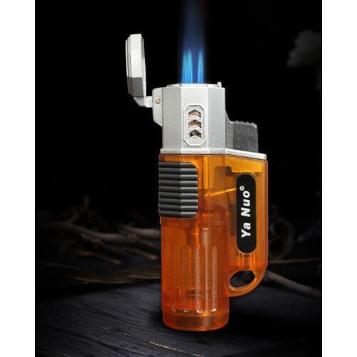 Windproof Gas Lighter Hookah Kitchen Outdoor Barbecue Metal Butane Inflatable Lighter Small Spray Gun Cigar Cigarette Lighter