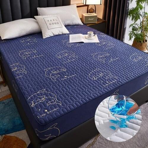 Waterproof Thickened Quilted Mattress Cover Fitted Sheet For Pregnant Women Children Mattress Cover 2 Pillowcase Bed Sheet Set