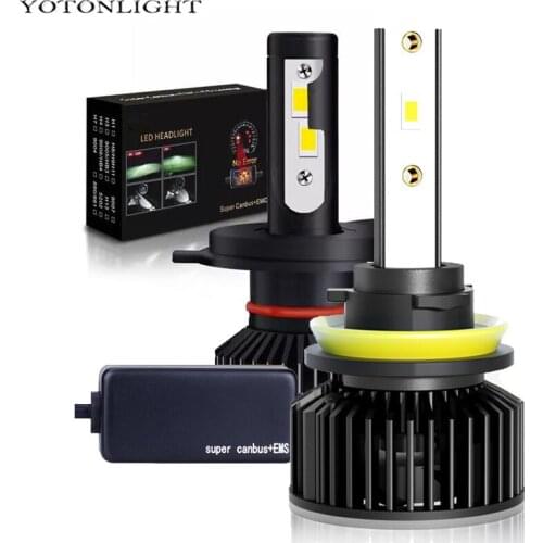 Yotonlight Led Headlight H1 H4 H7 H8 H11 Led Canbus Hb3 9005 Lamp Hb4 9006 60W 20000Lm No Error Free 6000K 12V Car Bulb