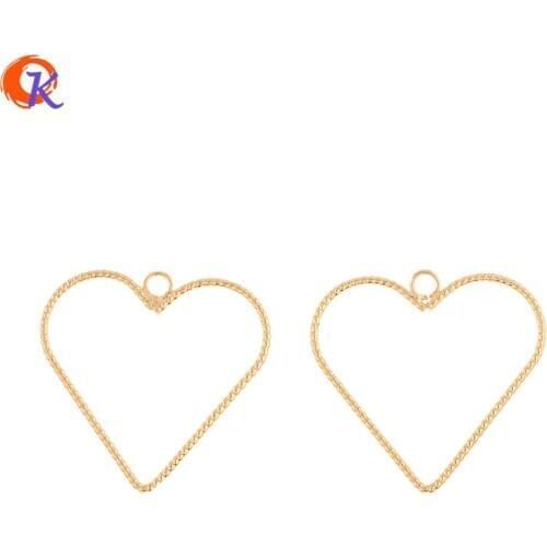 Cordial Design 50Pcs 30*31MM Jewelry Accessories/Hand Made/DIY Jewelry Making/Genuine Gold Plating/Heart Shape/Earring Findings