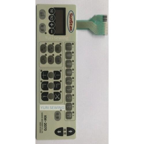 Industrial sewing machine parts sunstar KM2070 machine parts operation control box panel board membrane switch paper sticker