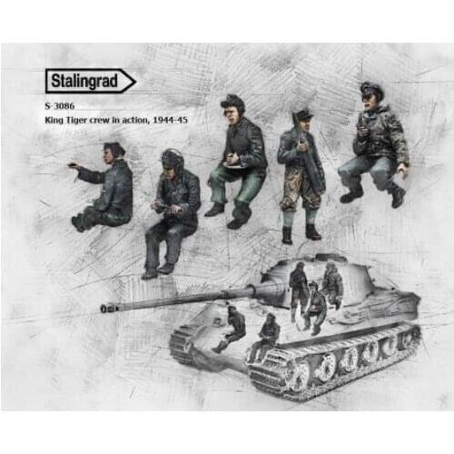 1: 35 Resin Soldiers World War II Resin Tiger King Members, 5-person Model To Play 2361 New Model