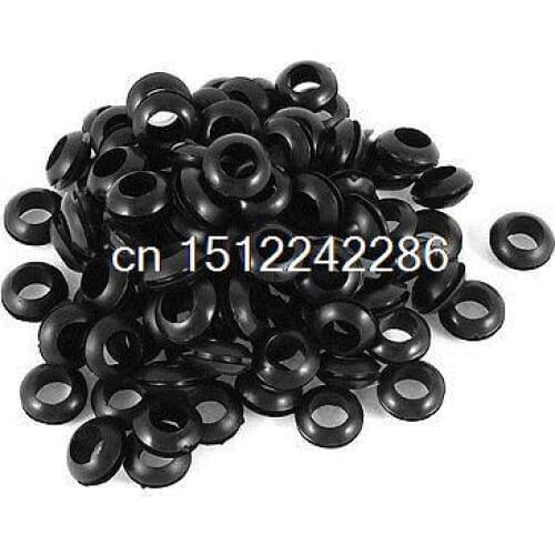 100 PCS 10mm Inner Diameter Rubber Cable Wiring Grommets Gasket Ring