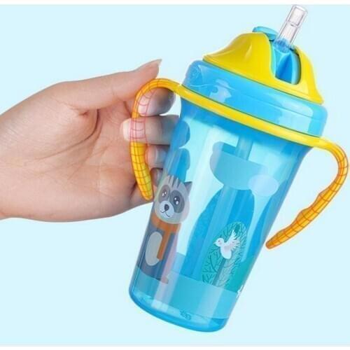 100pcs Anti-drip Water Cup With Lid With Handle Insulation Anti-hot Anti-fall Children Drink Cup