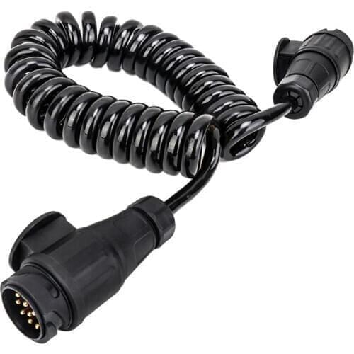 13 Pin Euro Vehicle Towing Plug Plastic Compatible with Trailer Caravan Car Tow Conversion with 4M Wire
