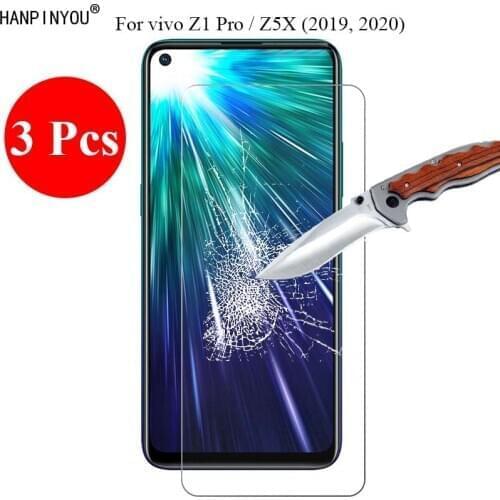 3 Pcs/Lot New 9H 2.5D Tempered Glass Screen Protector For vivo Z1 Pro / Z5x / 2019 2020 6.53" Protective Film + Clean Tools