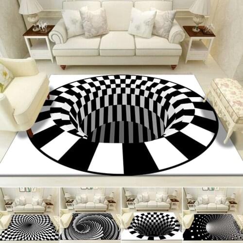 3d Vortex Rug Living Room Carpet Entrance Door Mat Bedroom Non Slip Balcony Carpet Home Decor Floor Mat Outdoor Carpet Geometric