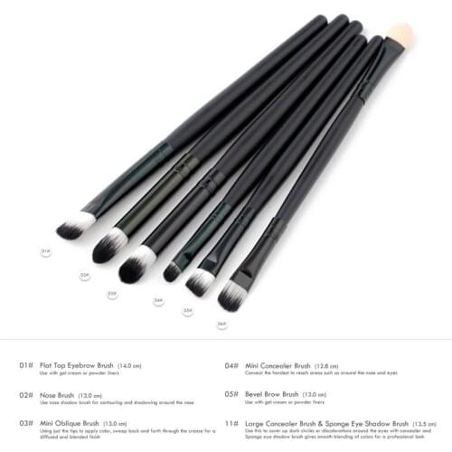 6 Pcs Soft Cosmetic Eyeshadow Brush Eyeliner Brush Cosmetic Makeup Brush Set Belleza Makeup Tools Brochas Maquillage Femme