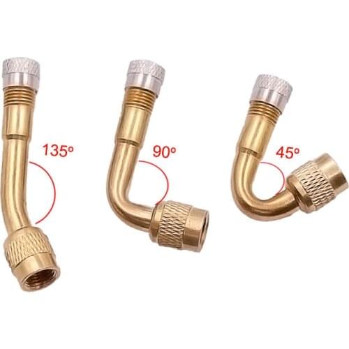 1Pcs 45 90 135 Degree Angle Bent Valve Adaptor Tyre Tube Valve Extension Adapter for Truck Car Moto Bike Car Accessories