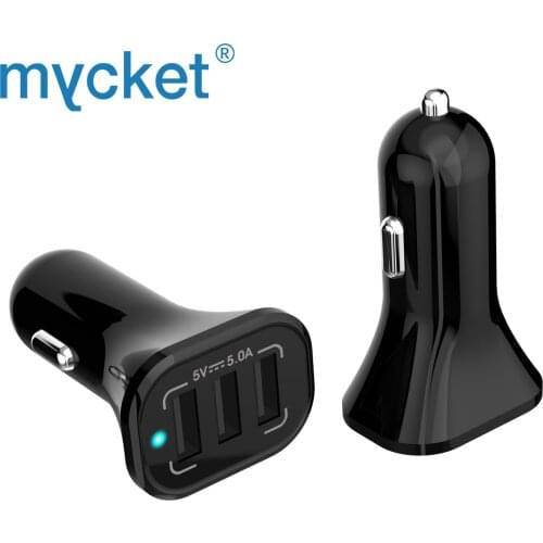 MYCKET 3 USB Car Charger Universal Mini USB Plug Car Phone Charging Adapter For iPhone Mobile Phone 2020 зарядное устройство