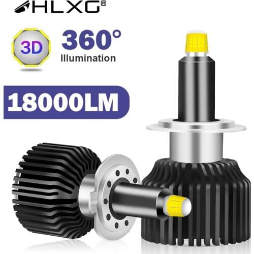 HLXG 18000LM H8 H9 H11 car Light h7 led 360 luces 5000K CSP 9012 9005 h1 canbus 100W 12V 9006 led headlight bulb HB3 HB4 lamp
