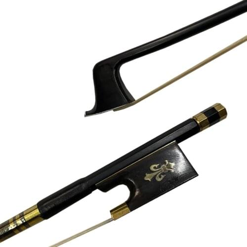 Free Shipping New black 3pcs of Carbon fiber violin bow 4/4 size, white horse hair professional violin parts