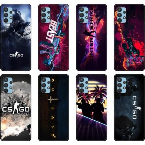 Black tpu Case For Samsung galaxy A12 A22 A32 A42 A52 A72 4g 5g S21 PLUS ultra back cover cs go Game