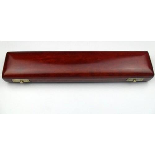 Wooden Flute Case 16 17 Holes Brown Color Musical Instrument Box