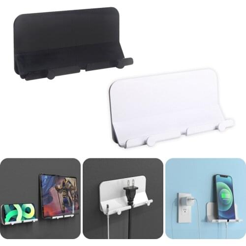 Phone Holder Adhesive Hook Creative Nordic Hook Bathroom Kitchen Wall Hole-Free Hanger Key Bag Clothes Hook Home Organizer