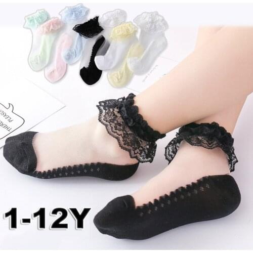 Kids Socks Summer Thin Comfortable Breathable Baby Socks Toddler Girls Princess Socks Meias Para Bebe Girls Lace Socks 1-12Y