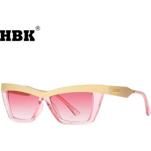 HBK 2021 New Arrivals Cat Eye Sunglasses For Ladies Men Small Square Brand Design Outside Driving Sun Glasses Colorful UV400