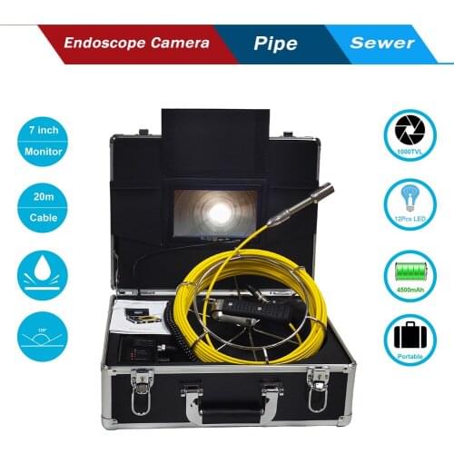 New 7 Inch 720P 23mm Underground Drain Pipeline Inspection Camera System 20/30/40/50m Cable Sewer Camera Endoscope