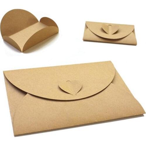 10Pcs Recycled Kraft Paper Letter Envelopes DIY Greeting Card Scrapbooking Gift