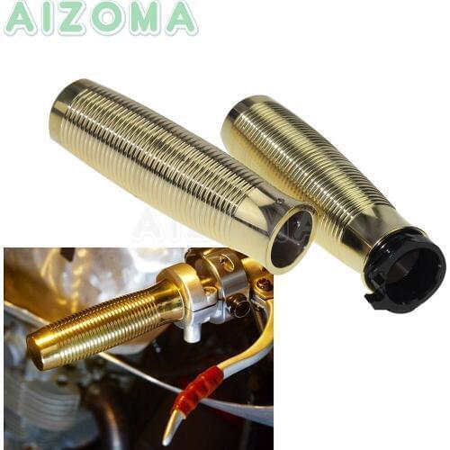 Brass Motorcycles 1'' 25.4mm HandleBars Grip Custom Rough Craft Hand Grips For Harley Old School Yamaha Chopper Bobber Cruisers