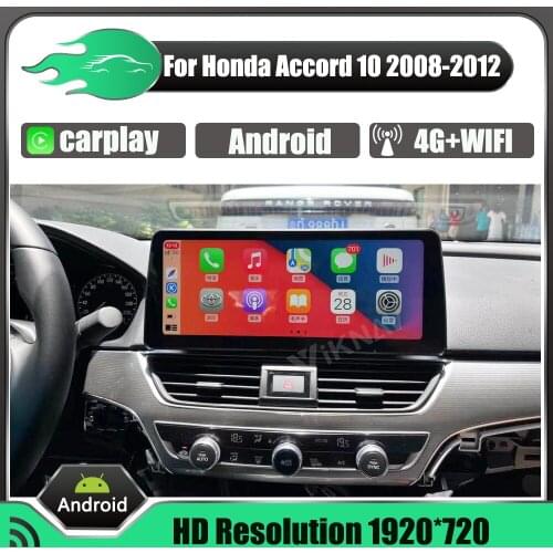 Android Radio with screen For Honda Accord 10 2008-2012 Car GPS navigation Audio Stereo receiver Multimedia Player Head unit