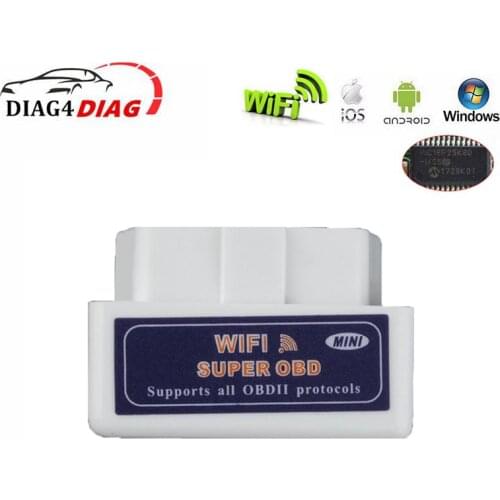 1-20pcs Mini ELM327 WIFI V1.5 OBD2 Scanner ELM327 Connect WiFi for Android/Ios/Windows/PC Support OBDII Vehicles Clear/Read Code