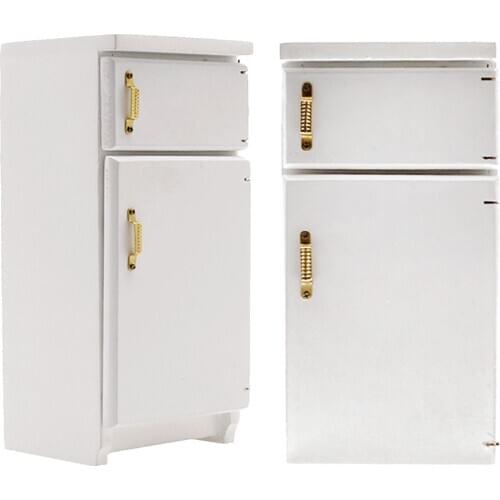 2x Dolls House Modern Black Fitted Kitchen Furniture Set Miniature Wooden 1:12