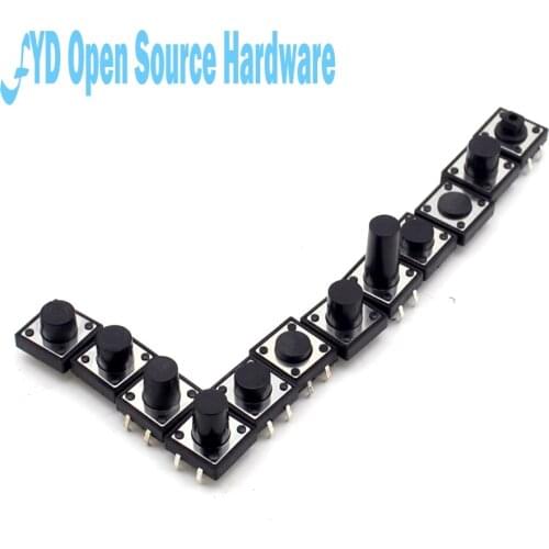 60pcs touch switch kit 12*12 series (12 kinds of commonly used height) micro switch plug